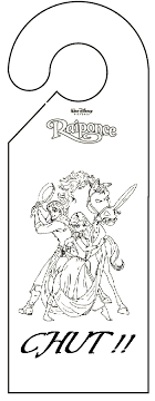 pancarte de porte raiponce decoupage a imprimer coloriage anniversaire