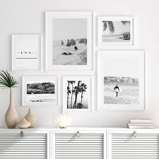 Black And White Framed Prints Australia Coastal Gallery Wall 22 In 2020 Gallery Wall White Frames Gallery Wall Bedroom Coastal Gallery Wall
