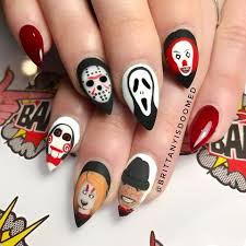 Bloody but cute nail art. 19 Halloween Nail Art Ideas 2020 How To Paint Halloween Nails