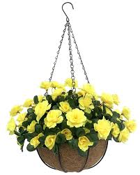 These baskets come in a range of colors ranging from earthy tones to pastels and even bright colors. Lopkey Outdoor Artificial Red Azalea Bush Flower Patio Lawn Garden Hanging Basket With Chain Flowerpot Yellow Buy Online In Guam At Guam Desertcart Com Productid 75340869