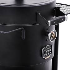 Its movable cooking grate and additional meat hangers let you create your ideal setup, then the unique airflow control system works with the sealed lid to lock in smoky deliciousness for hours. Oklahoma Joe S Bronco Drum Smoker Walmart Com Walmart Com