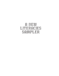 With this app it is all possible. Pdf A New Literacies Sampler Michele Knobel Academia Edu