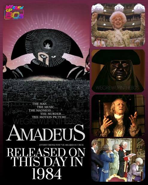 Amadeus was released in US cinemas on this day in 1984. It was nominated  for 11 Academy Awards and won 8 of them including Best Picture, Best  Director (Milos Forman) and Best