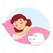 Maybe you would like to learn more about one of these? Cute Cartoon Sleeping Girl With Cat On Bed Little Child Sweet Dreams Illustration Royalty Free Cliparts Vectors And Stock Illustration Image 92547243