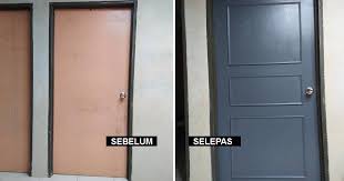 12 perpaduan warna cat kusen pintu jendela rumah namun tak ada salahnya juga menyesuaikan. Diy Bajet Untuk Cantikkan Pintu Rumah 3 Pintu Baru Rm100 Vanilla Kismis