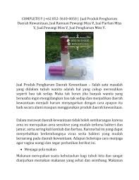 Dalam artikel kali ini, kamu akan menemukan beberapa cara menarik yang bisa kamu terapkan agar vaginamu sehat dan wangi. Complete 62 852 3610 0050 Jual Produk Pengharum Daerah Kewanitaan By 62 852 3610 0050 Supplier Parfum Miss V Issuu