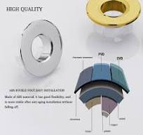 Amazon.com: 3 Pcs Sink Overflow Caps, Copper Round Basin ...