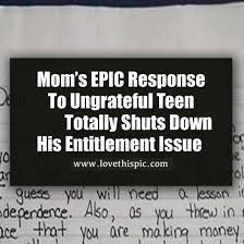 We did not find results for: Mom S Epic Response To Ungrateful Teen Nips His Entitlement In The Bud Instantly