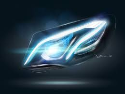 Automotive Exteriors Headlights Benz E Class Benz E Design Sketch