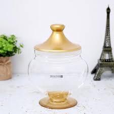Sshaoss set of 4 small decorative clear glass apothecary jars, wedding centerpiece storage canisters with lids. Buy Royalford 16x19 Cm Acrylic Candy Bowl Comes With Lid Small Decorative Cookie Dish Buffet Storage Online In Uae Wigme