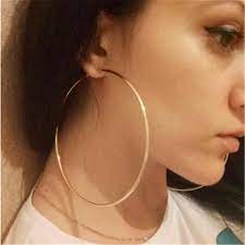 Sale ends in 1 day. Women Big Round Circle Hoop Earrings Geometric Shape Fashion Sexy Exaggerated Earrings Shopee Malaysia