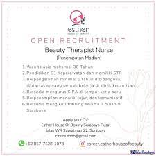 Florine pekanbaru, lowongan kerja pekanbaru, klinik kecantikan dr. Lowongan Kerja Sebagai Beauty Therapist April 2021