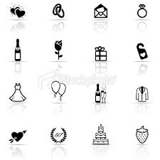Icon Set Wedding Things On White Background Made In Adobe Hochzeitssymbole Clipart Hochzeit Und Einladungen