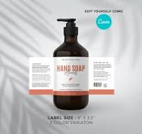 Custom Bottle Label - Liquid Soap Editable Boston Round ...