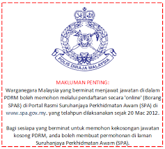Jawatan kerja polis diraja malaysia koperasi itu sendiri untuk mengisi kekosongan seperti berikut polis bantuan airport, jawatan ksong polis marin, gaji asp polis malaysia, jawatan kosong polis trafik 2020, temuduga terbuka polis 2021. Jawatan Kosong Polis Diraja Malaysia Pdrm Terbuka Tahun 2015 Appjawatan Malaysia