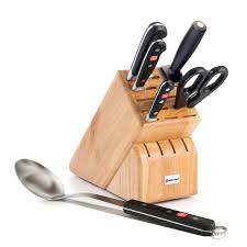 Wusthof 5 piece kitchen tool set Wusthof Classic 6 Piece Knife Block Set With Spoon Sur La Table