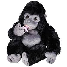 Plush Baby Gorilla With Pacifier Stuffed Animal 8 Walmart Com