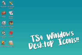 Ts4 Windows Desktop Icons I Ve Had This Idea Sort Of Bopping Around In My Head For Awhile And I Finally Decided To Sit Down An Desktop Icons Icon How To Plan