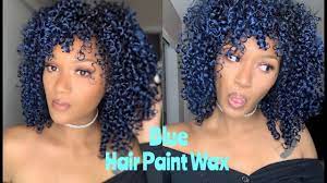 Original time was around 45 minutes with a gap of two in between. Blue Color On My 3b Curls W Out Damage Hair Paint Wax Danielle Nance Youtube