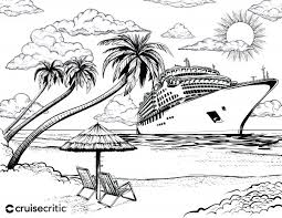 Deck of a sailing boat. Blank Cruise Critic Coloring Page Cruise Coloring Page Cruise Critic Community