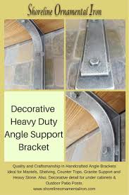 Wall Mount Iron Angle Bracket Heavy Duty Shoreline Ornamental Iron Outdoor Kitchen Countertops Angle Bracket Countertop Support