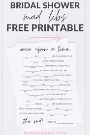 Bridal Shower Mad Libs Free Printable Wedding Mad Libs Printable Funny Bridal Shower Bridal Shower Printables