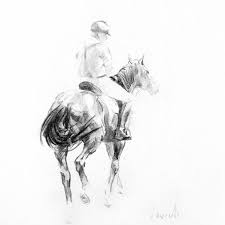 Horse drawings animal drawings arte equina drawing techniques drawing tips drawing art horse sketch horse anatomy horse facts. Horse Riding Xi Drawing By Alexander Levich Saatchi Art