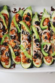 No crust to worry about, just slice up a few zucchini! Healthy Pizza Stuffed Zucchini Boats Parsnips And Pastries