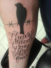 Birds On A Wire Tattoo Designs My Latest Tattoo Another Nod To Leonard Cohen I Have Tried In My Way To Be Free From Bird On A Wire Tattoo Designs Custom Tattoo Design Custom Tattoo