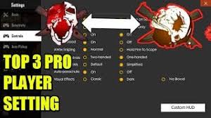 💘garena free fire #freefire #freefire2019 #freefireindia #freefireofficial #freefiretiptricks #freefireglobal. Top 3 Pro Player Setting In Free Fire Free Fire Pro Player Setting Youtube