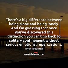There S A Big Difference Between Being Alone And Being Lonely And I M Idlehearts