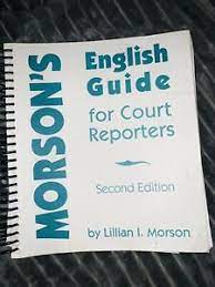 Morson's english guide for court reporters second edition by lillian l. Morson S English Guide For Court Reporters Ebay