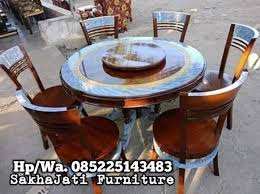 Meja makan minimalis modern cat duco mebel jepara. Jual Kursi Meja Makan Putar Bundar Di Lapak Sakha Jati Furniture Jepara Bukalapak