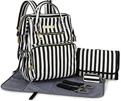 Black And White Striped Backpack Purse Soho Collections Wide Opening Diaper Bag Pack Diaper Bag Diaper Bag Backpack Ultimate Diaper Bag Diaper Backpack