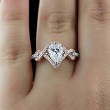 Miadonna Alder Two Tone Wedding Set Two Tone Engagement Rings Wedding Rings Unique Engagement Rings