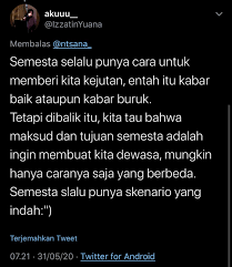 Quoteoftheday Dirumahaja Quotesindo Kutipan Katakata Twitterquotes Di 2020 Kutipan Kabar Baik
