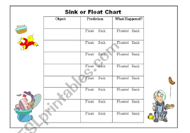 sink or float super science activity chart and flash