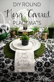 Diy Moss Placemats Saint Patrick S Day Blogger Party Bespoke Decor Diy St Patricks Day Decor St Patrick S Day Decorations St Patrick S Day Diy