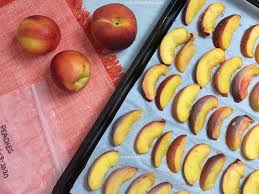 Once they are completely frozen, you can transfer the peaches to a plastic bag labeled with the date. How To Freeze Peaches Michelle Jaelin Media Dietitian Hamilton Canada
