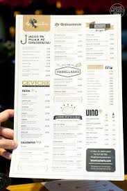 La Cevicucheria Autenticos Ceviches Y Anticuchos Peruanos En Madrid Con El Morro Fino Carta De Tragos Cartas De Menu Plantilla De Menu De Restaurante