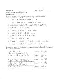 Chemistry balancing chemical equations worksheet answer key. Balancing Equations Coloring Worksheet Page 1 Equation Practice Sumnermuseumdc Org