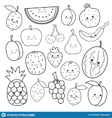 We working on site hard. Print Vector Set Cute Fruits Coloring Book Kids Books For Image Inspirations Sheet Of Approachingtheelephant