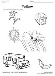 Color Things That Are Yellow Kindergarten Worksheets Printable Preschool Alphabet Fun Preschool Colors