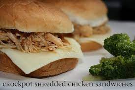 At this time shred the chicken. Crockpot Shredded Chicken Sandwiches Mostly Homemade Mom Shredded Chicken Crockpot Shredded Chicken Sandwiches Recipes