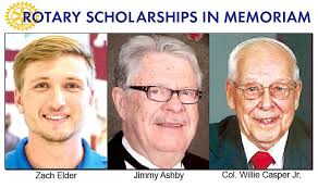 Rotary Club to remember three by naming scholarships in their honor
