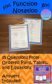 Evaluating Functions Using Function Notation Teaching Fun High School Math Activities Notations