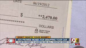 Car wrap scams have been around for quite some time and, judging by the responses we got from our rockstar energy drink and monster energy drink scam how would you like to make money by simply driving your car advertising for red bull. Beware Offers Of Money To Wrap Your Car Youtube