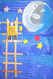 Papa Please Get The Moon For Me Collages Elementary Art Projects Kindergarten Art School Art Projects