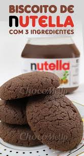 Receita De Biscoitos De Nutella Com 3 Ingredientes Esses Biscoitinhos Sao Super Praticos E O Melhor De Tudo Biscoitos De Nutella Receitas De Biscoito Receitas