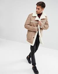 Asos longline cardigan in brushed texture. Asos Faux Shearling Coat In Camel Asos